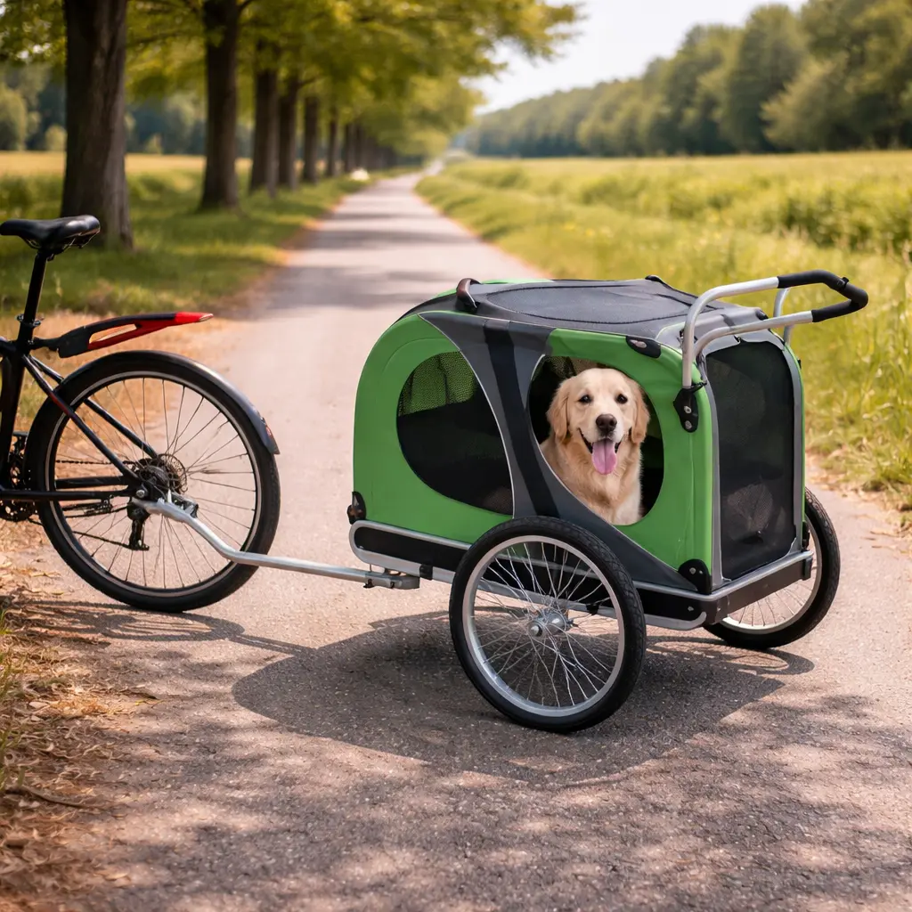 De fietskar voor de hond