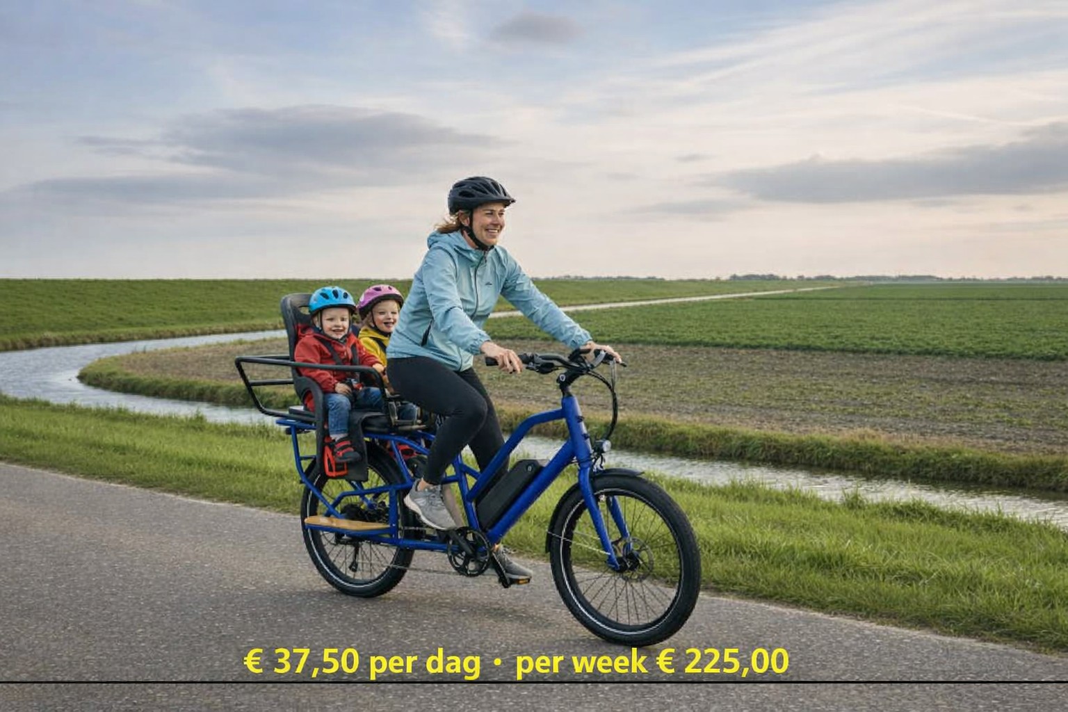 Longtail fiets met dubbel accu